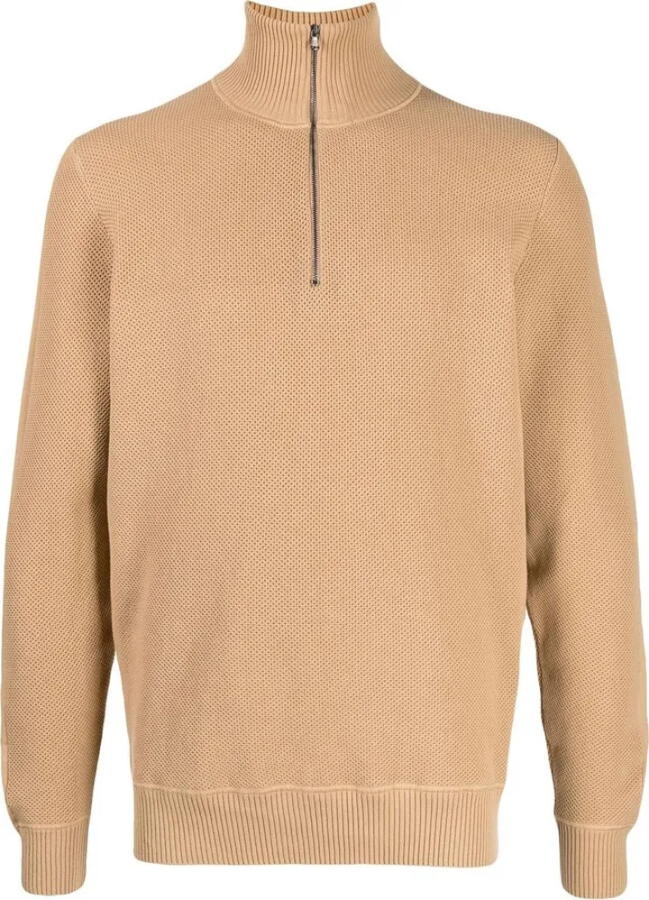 Half-Zip Cotton Jumper