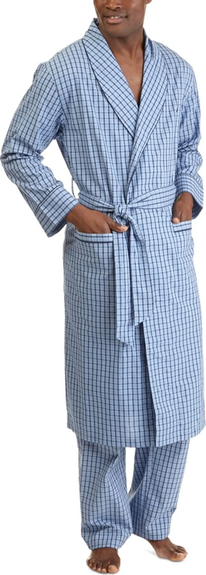 Nautica Men's Woven Plaid Robe