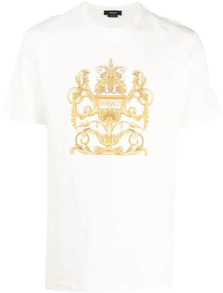 baroque-pattern print T-shirt