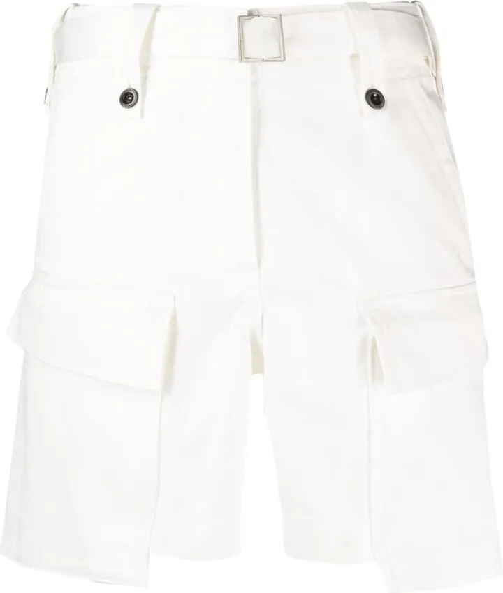 Belted-Waist Cargo Shorts