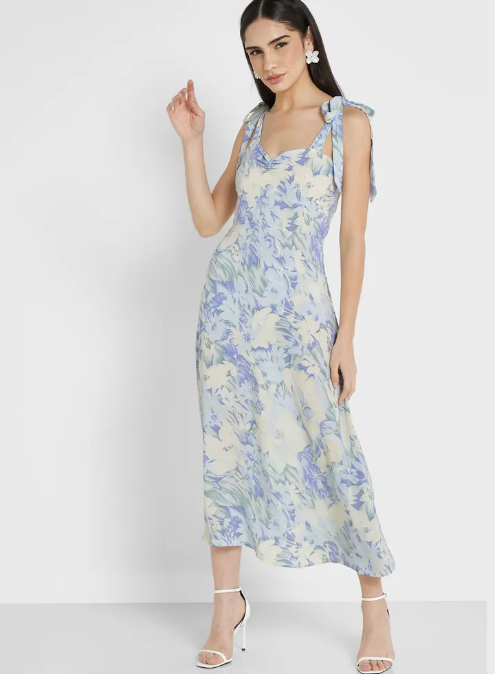 Strappy Printed Dress