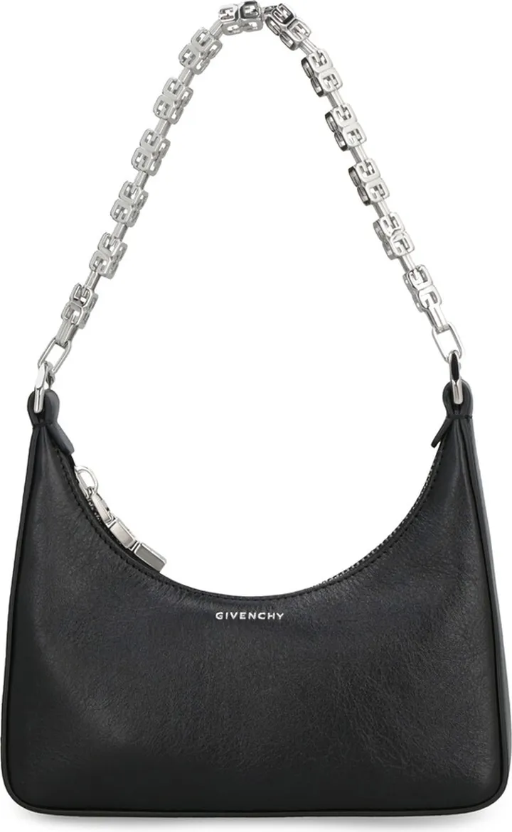 Moon Cut-out Leather Mini Bag