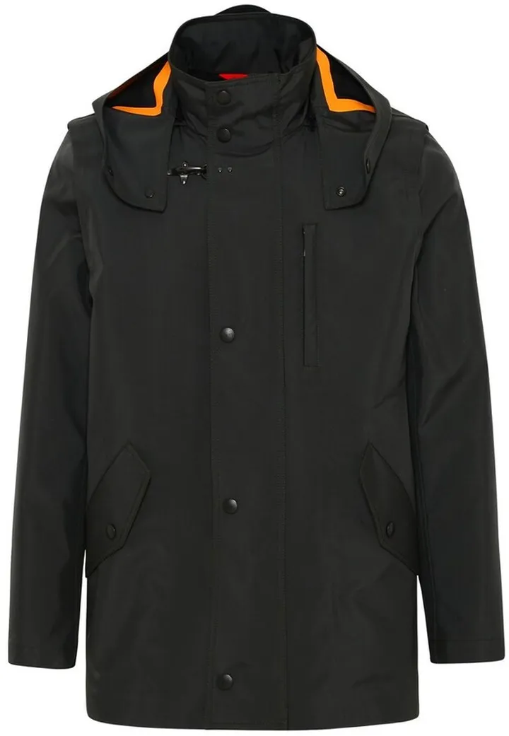Fay Cape C. Buttoned Long-Sleeved Raincoat