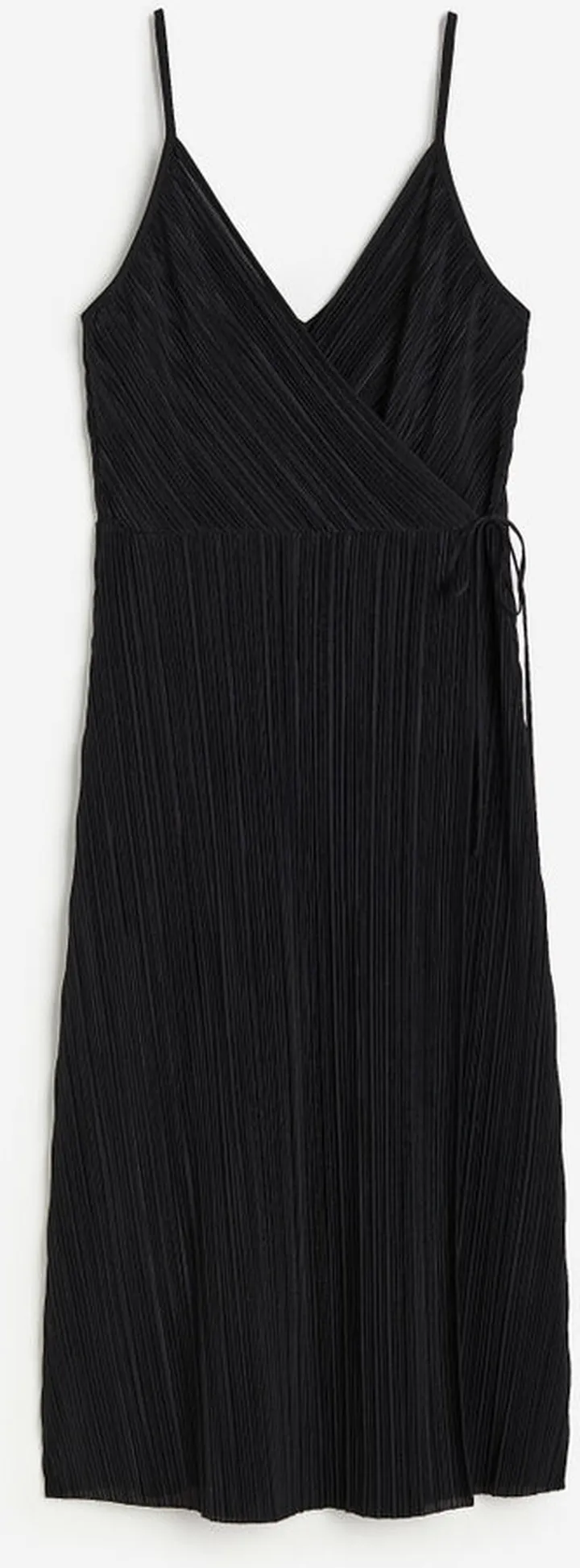 Pleated Wrapover Dress