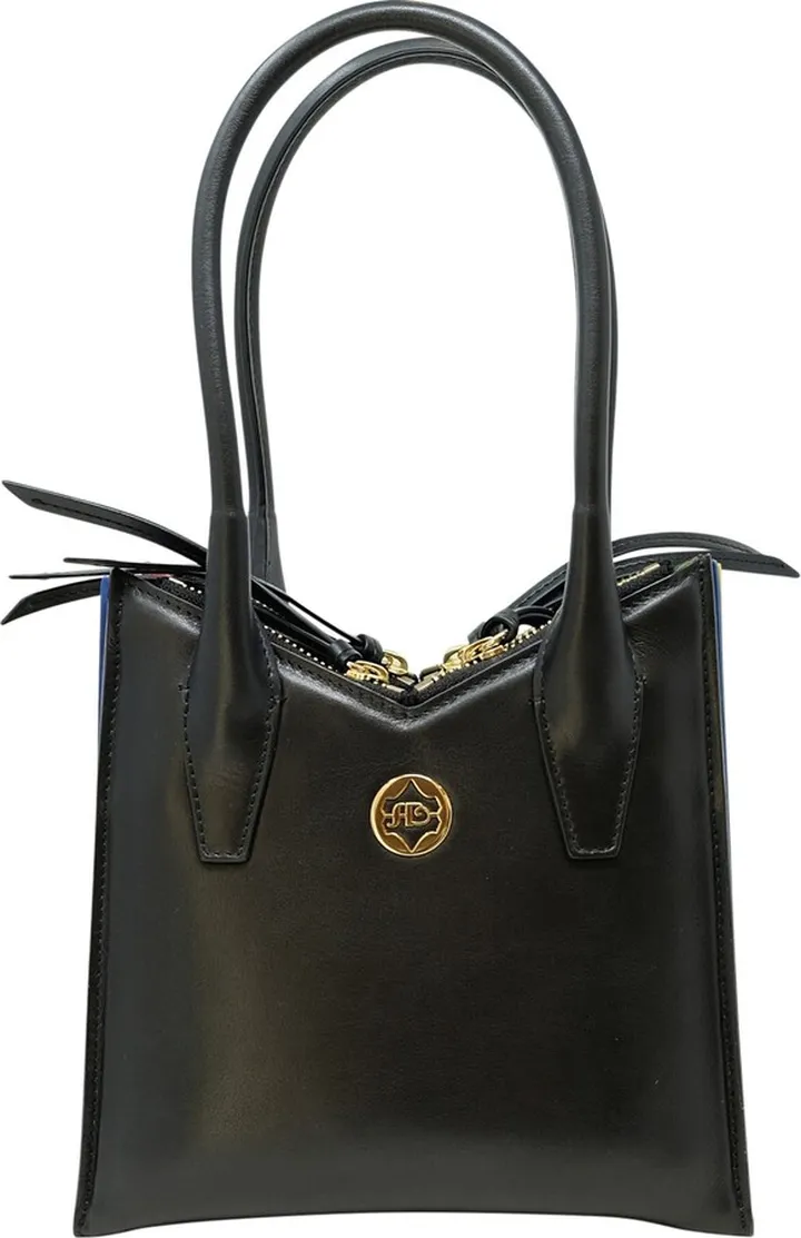 Sara Battaglia Black Leather Tati Toy Tote