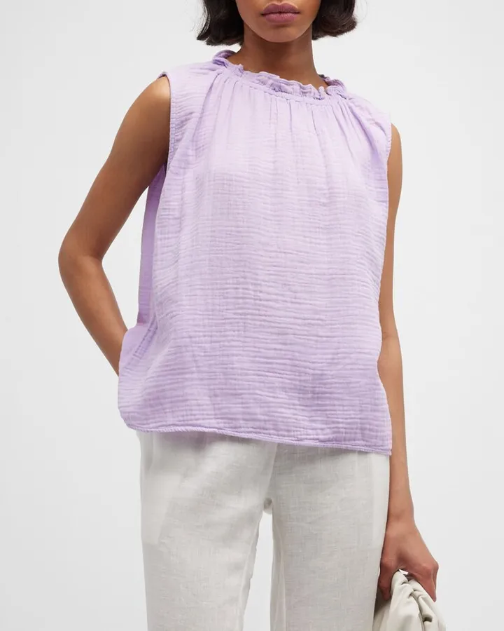 Bianca Cotton Gauze Tank Top