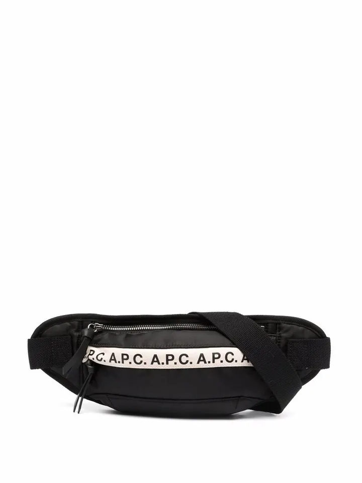Lizz logo-tape belt bag