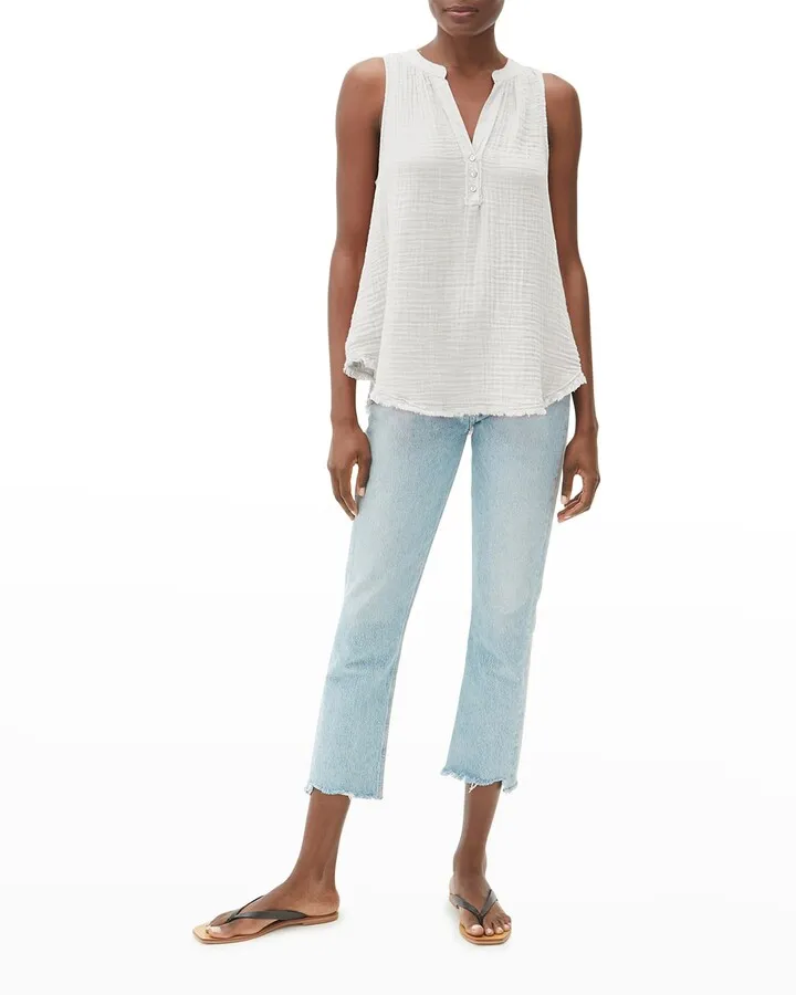 Heidi Crinkle Gauze Tank Top