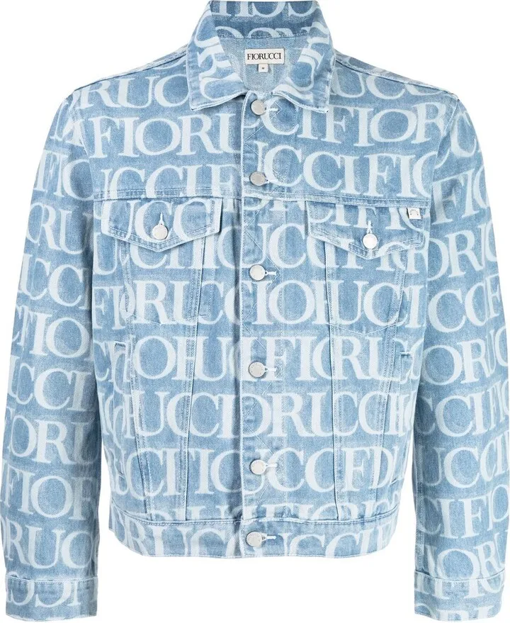 Logo-Print Denim Jacket