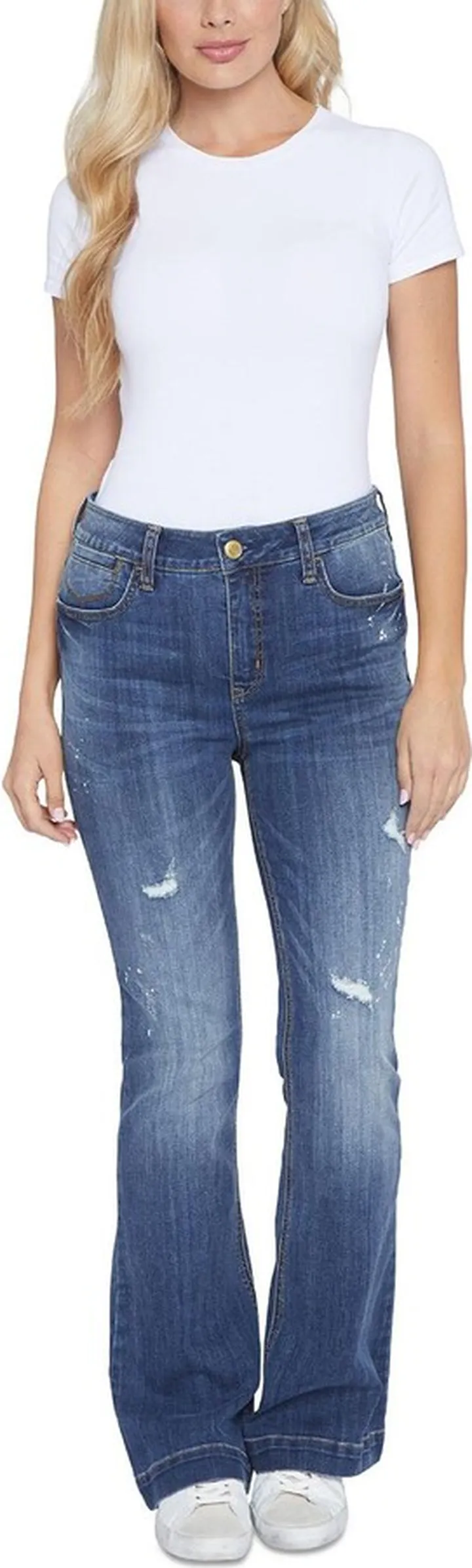 Grace Womens Denim High Rise Bootcut Jeans