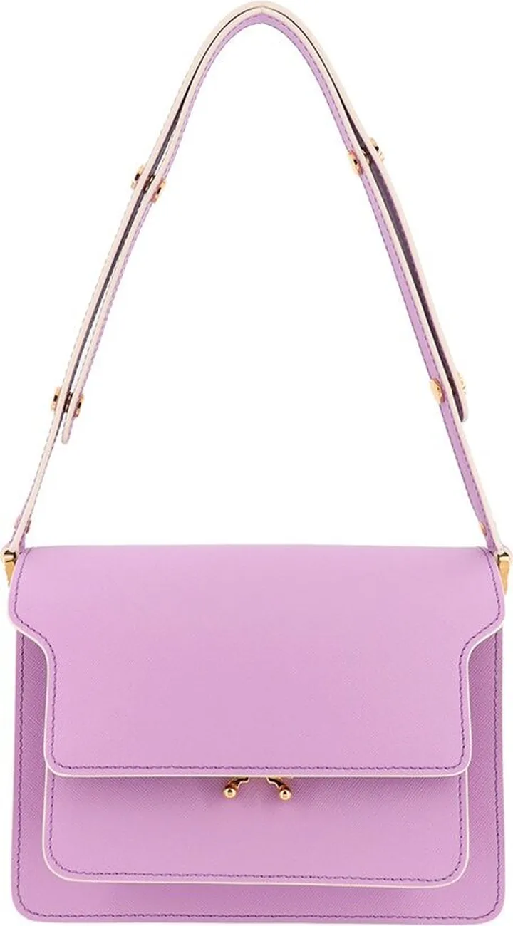 Marni Trunk Foldover Top Medium Shoulder Bag