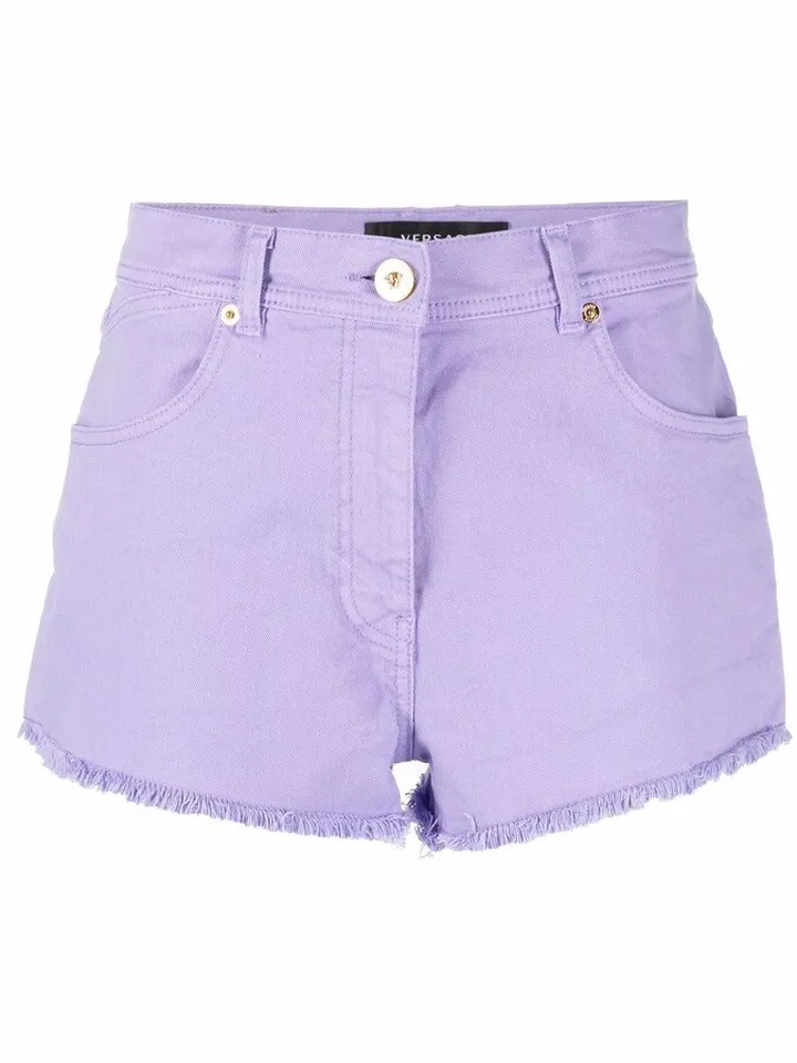 Logo Patch Denim Shorts