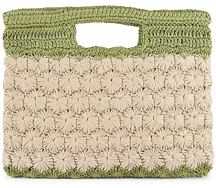 Ruby Synthetic Raffia Tote Bag