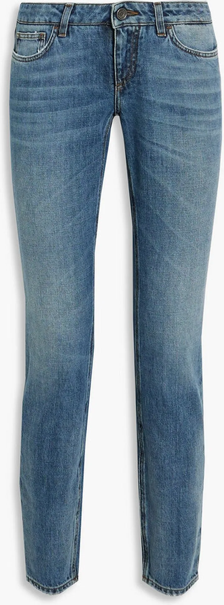 Low-rise slim-leg jeans