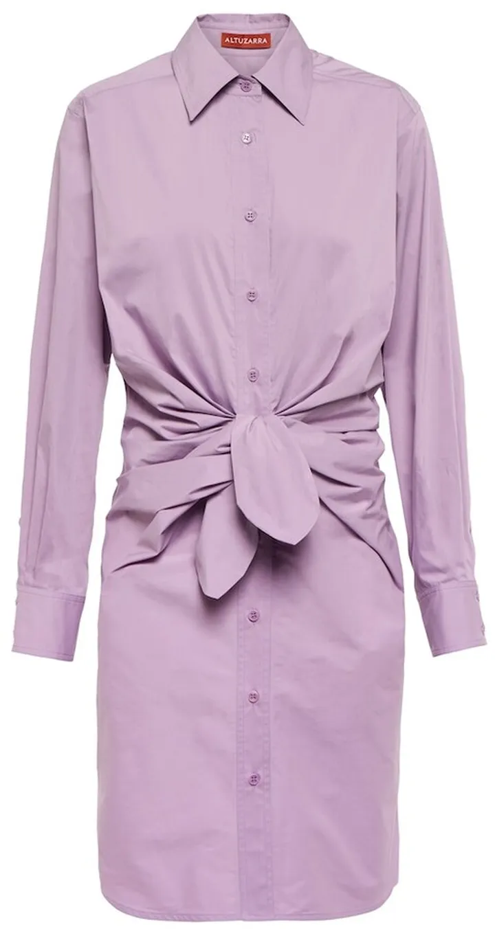 Cotton-blend shirt dress