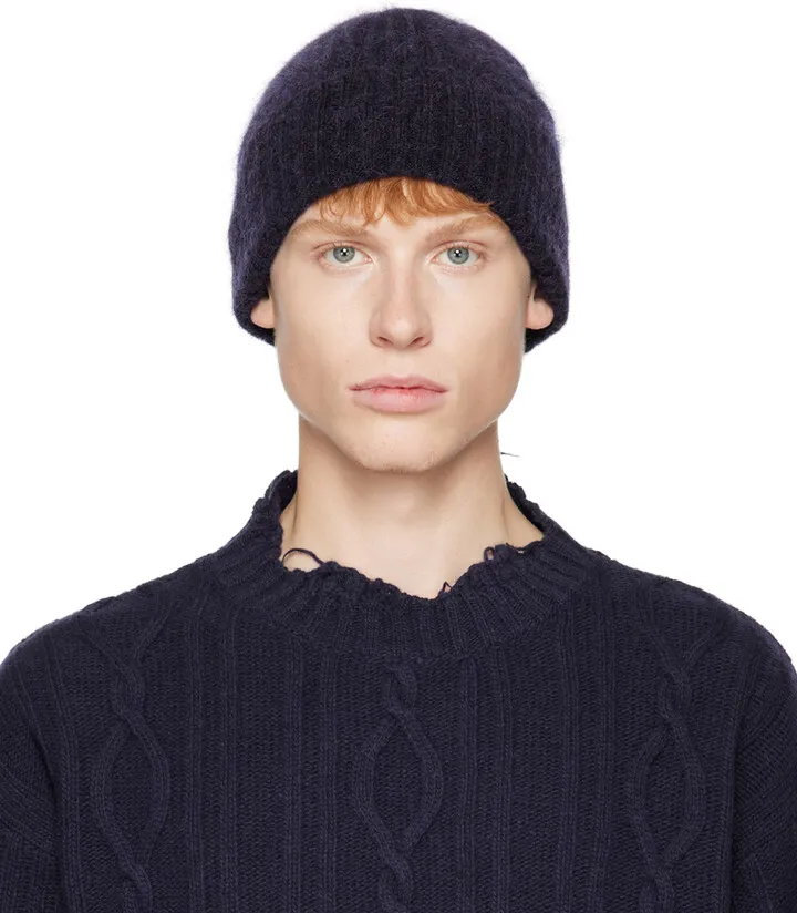 Schnayderman's Navy Mohair Beanie