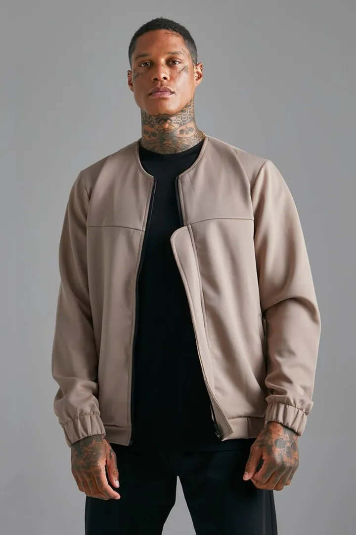 Scuba Collarless Bomber Jacket