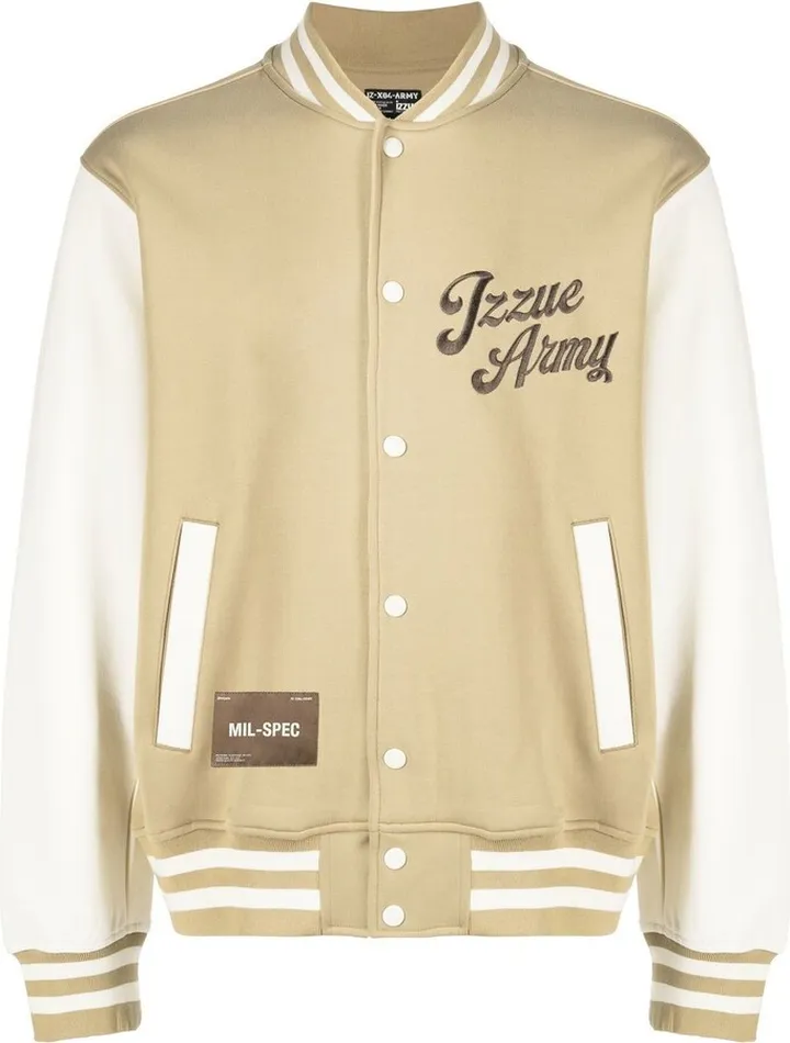 Embroidered-Logo Detail Bomber Jacket