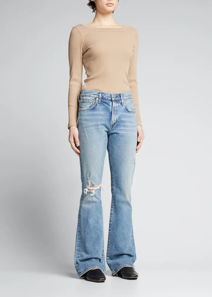 Emannuelle Low-Rise Bootcut Jeans