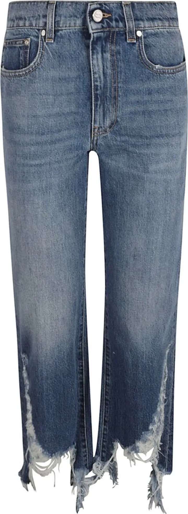 Distressed Cuff Jeans