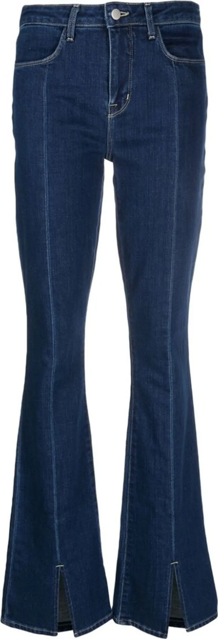 Beatrix front-slit bootcut jeans
