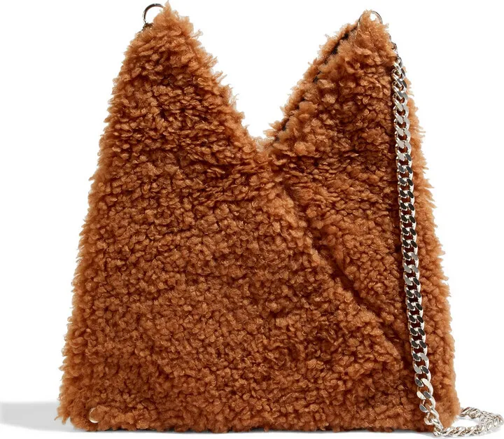 Faux fur shoulder bag