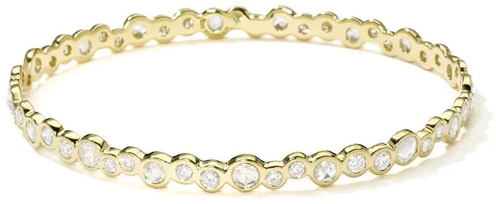 18kt yellow gold diamond Superstar bangle bracelet