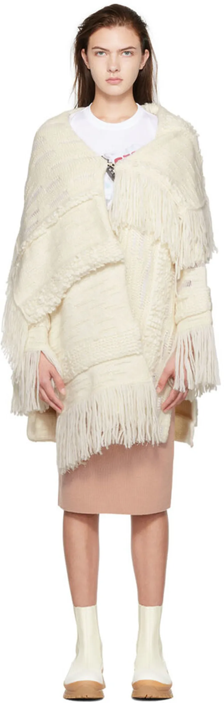 Stella McCartney Off-White Paneled Coat