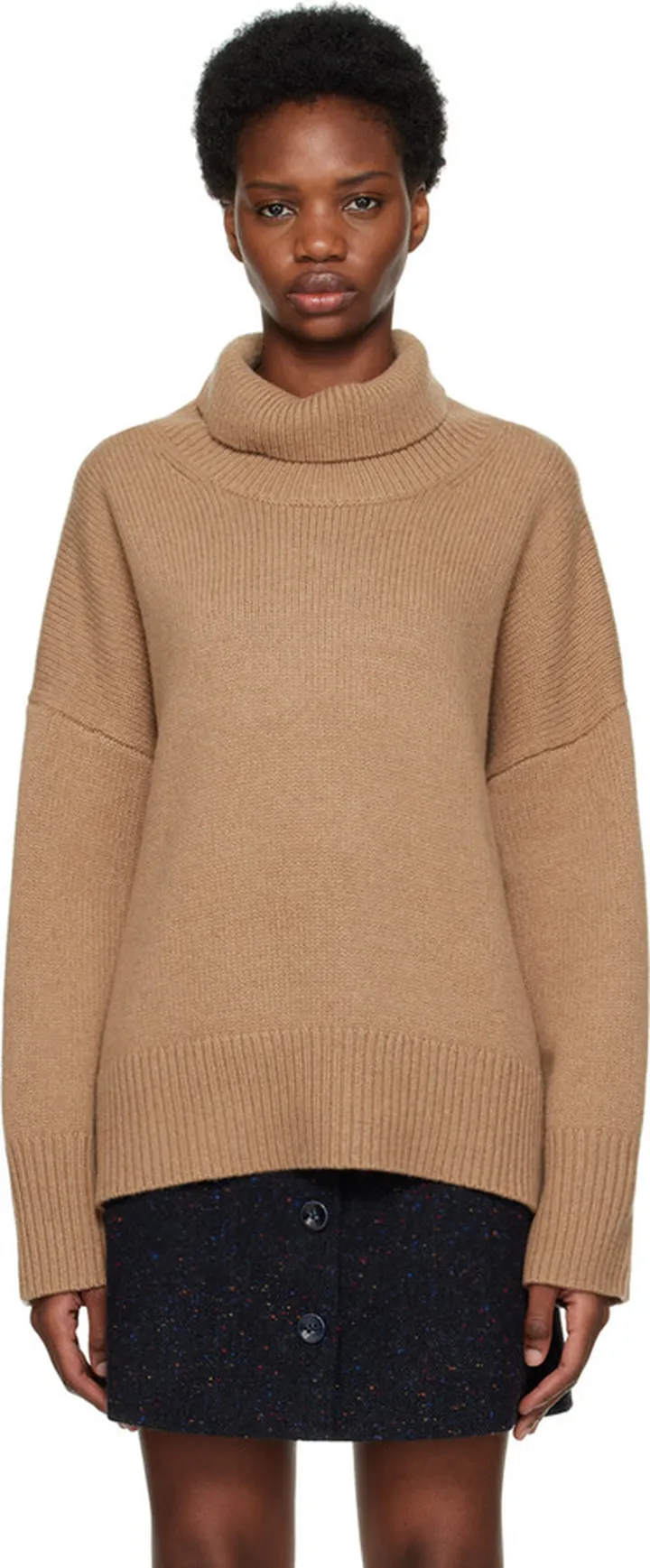 Chloé Brown Brushed Turtleneck