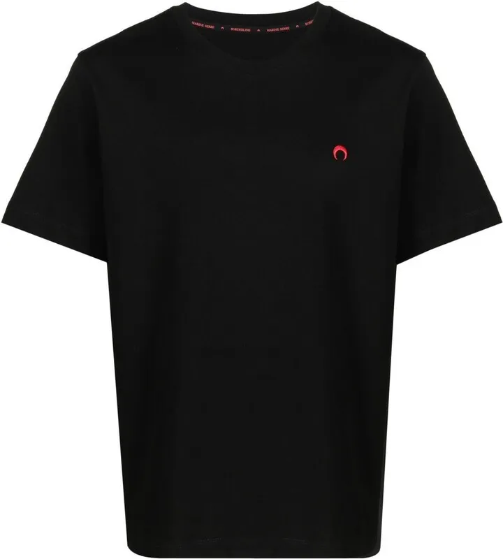 crescent moon-embroidered T-shirt