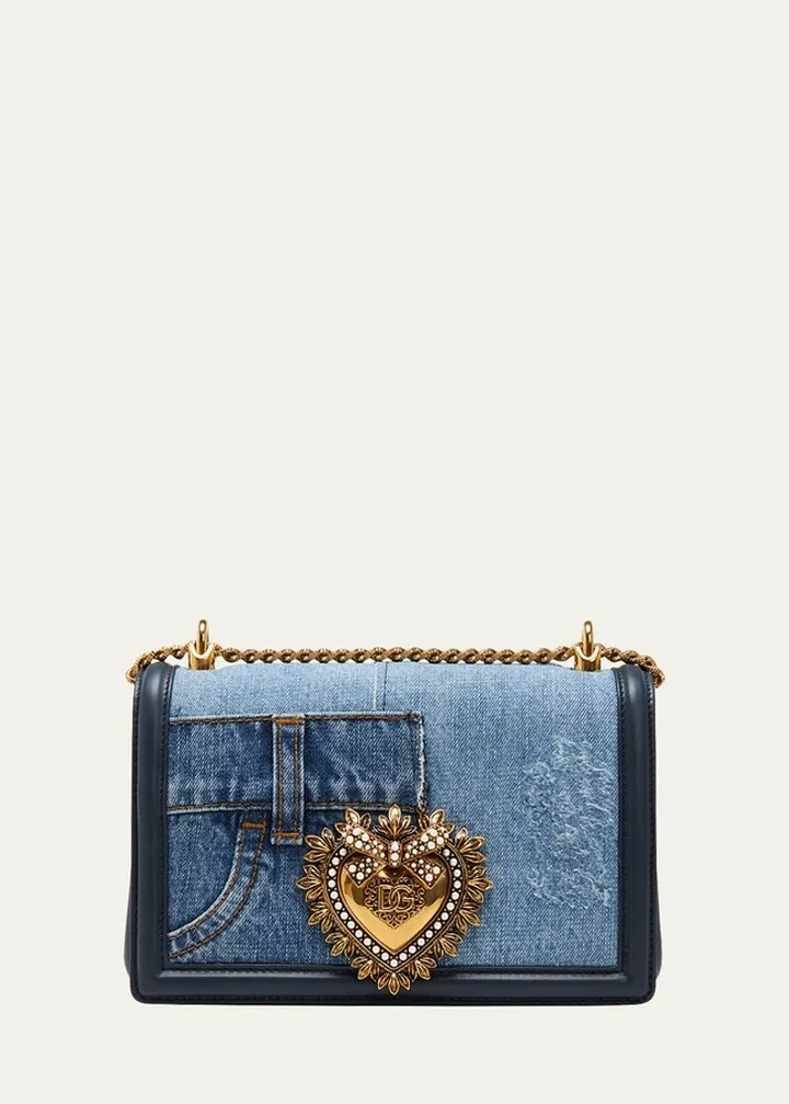 Devotion Medium Patchwork Denim Crossbody Bag
