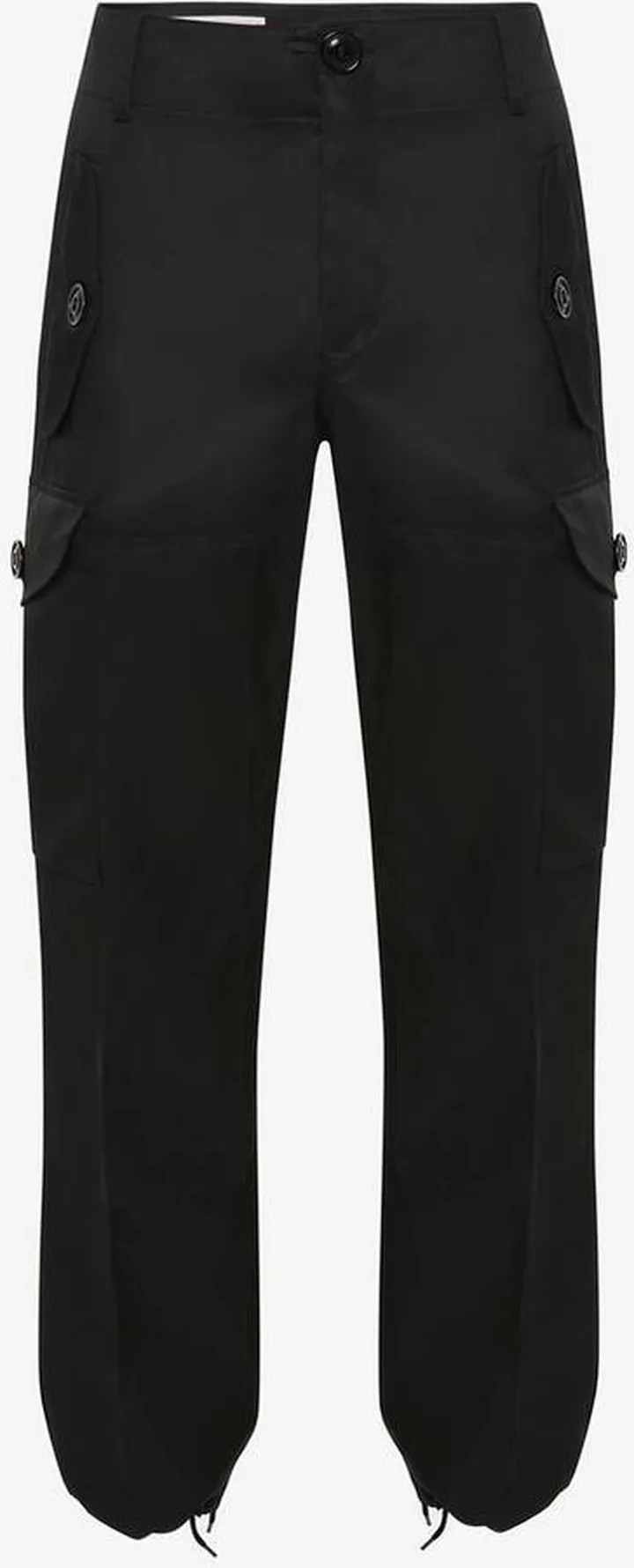 Men's Military Wide Leg Trousers In Black