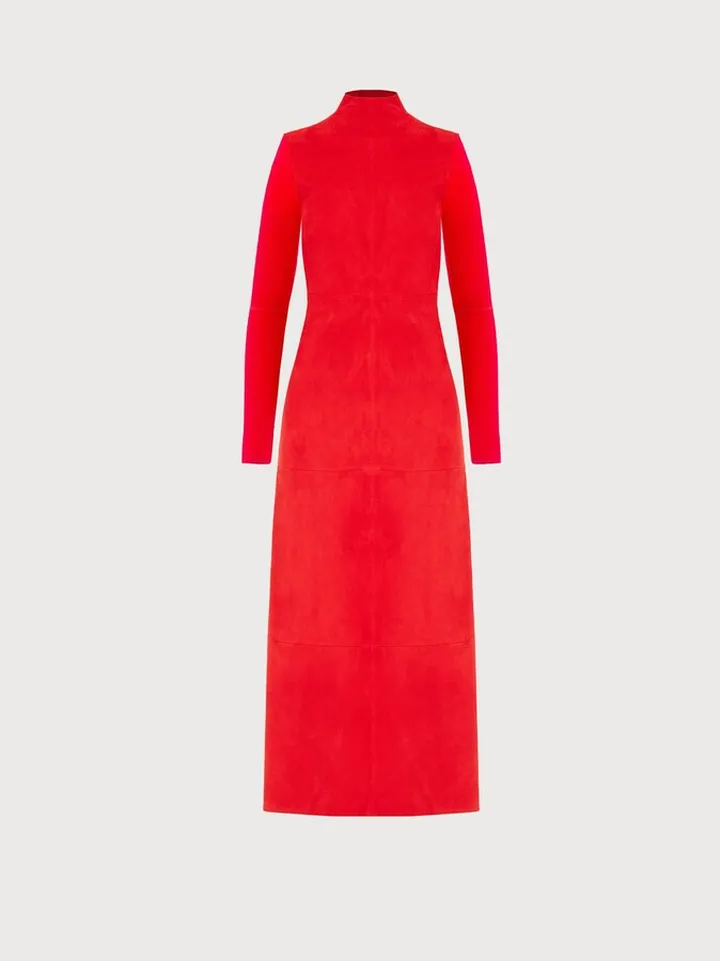 Ferragamo Women Stretch suede dress Red
