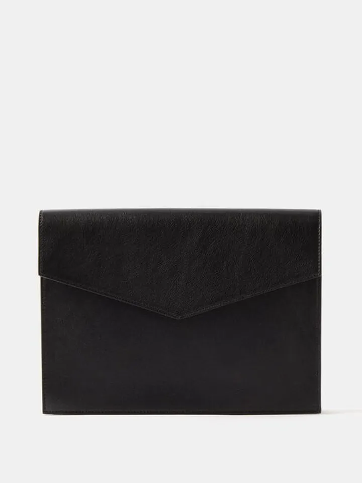 Magnetic-flap Leather Document Holder