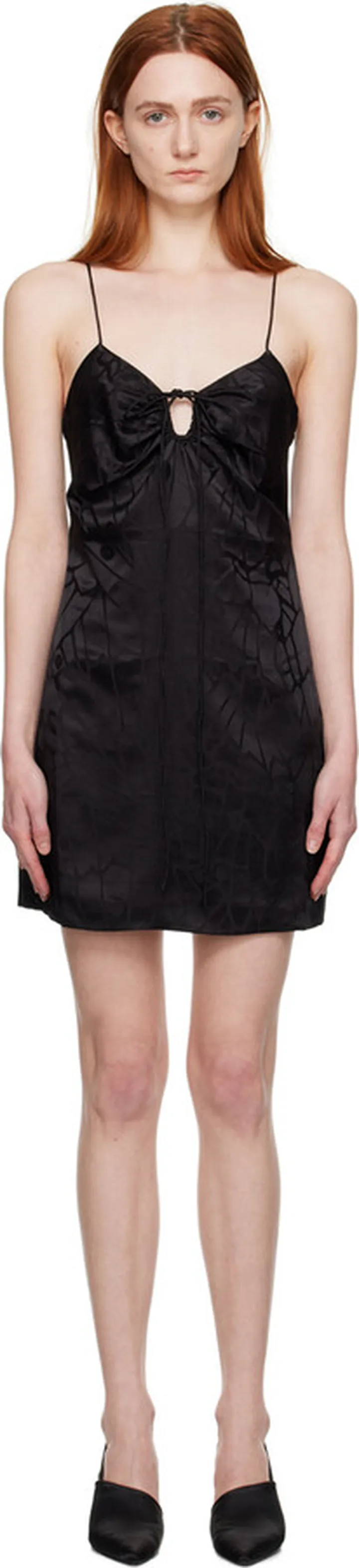 ANINE BING Black Papillon Minidress