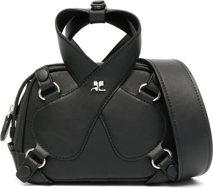 Black Loop Leather Mini Bag