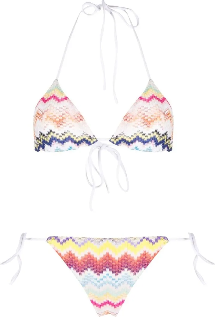 Zigzag-Print Bikini Set