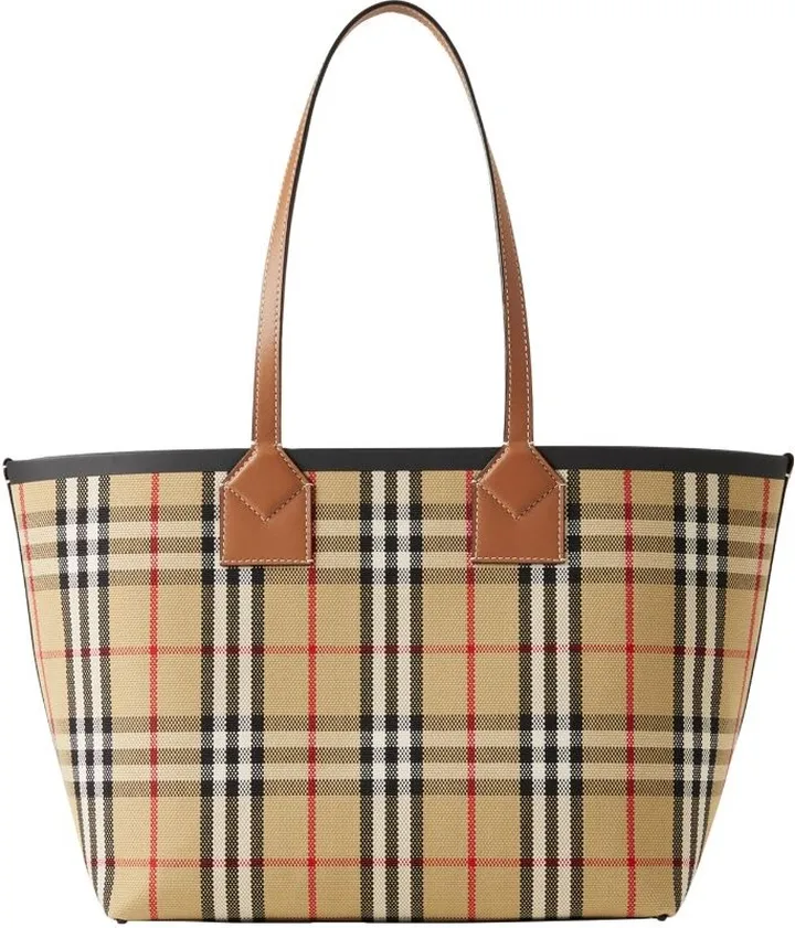 Burberry Small Canvas And Leather London Tote Bag