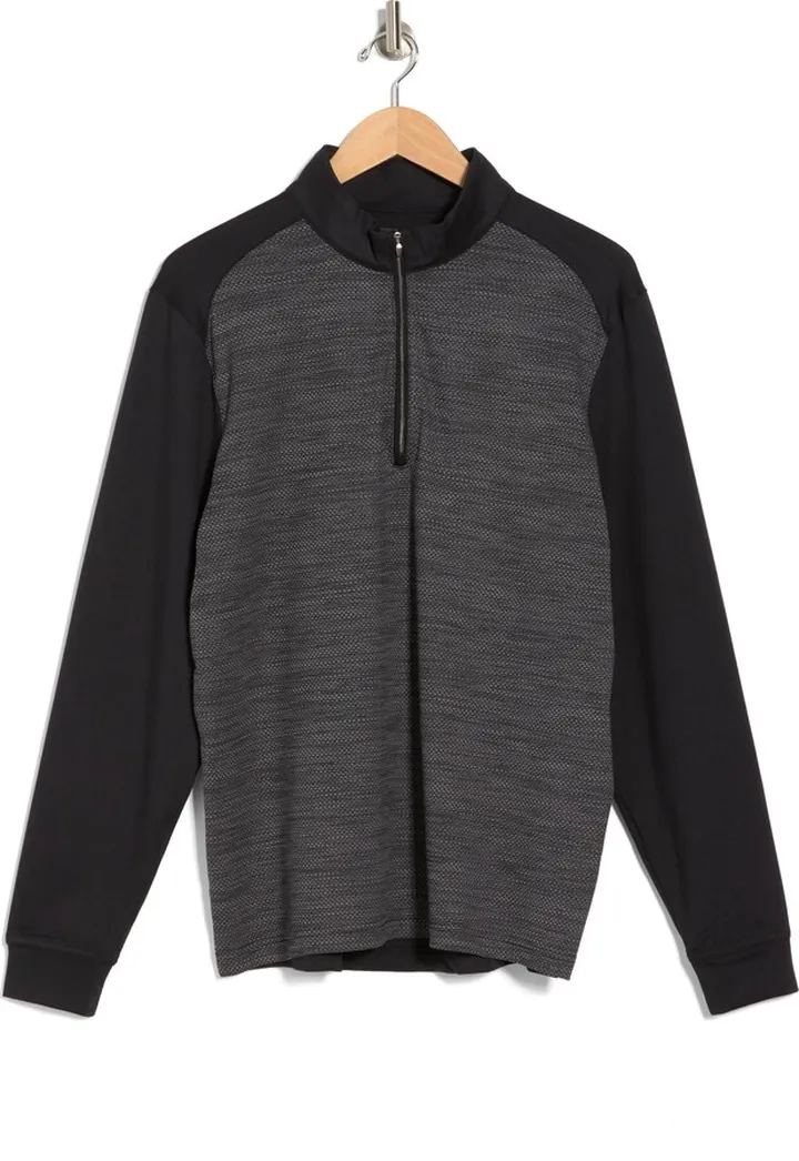 Long Sleeve Dimple Quarter Zip Pullover