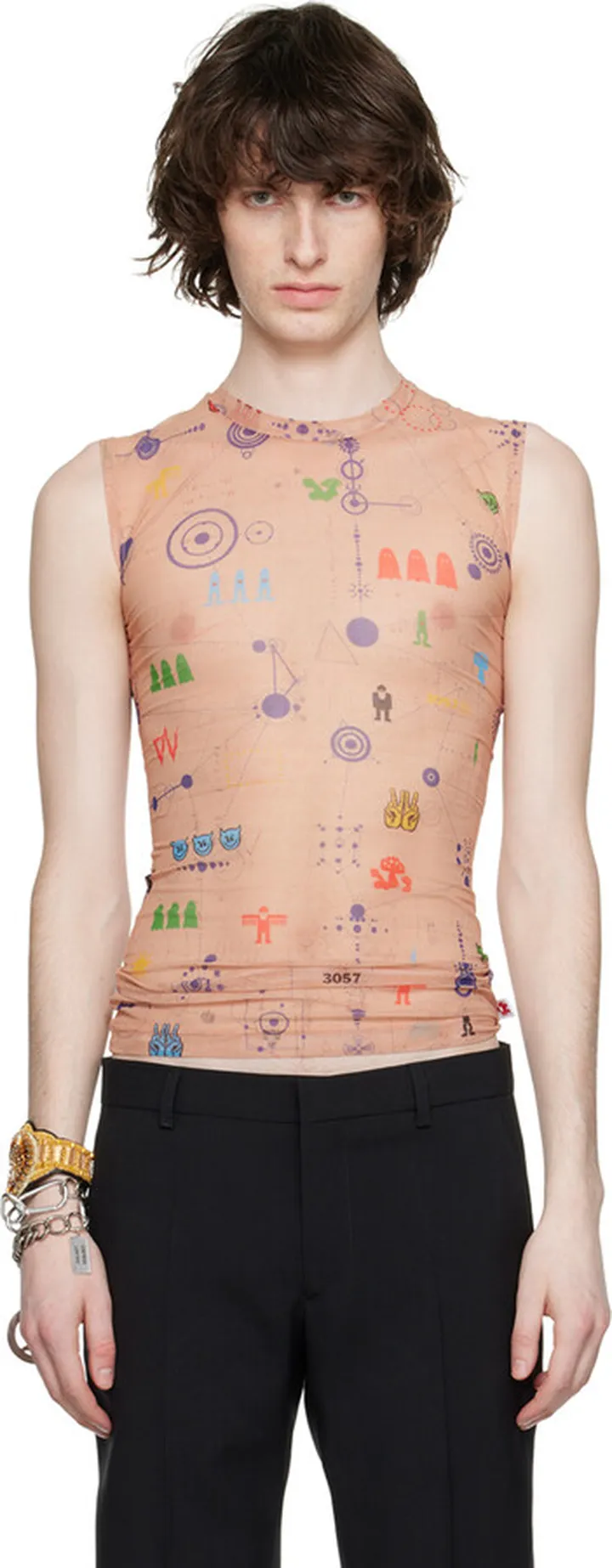 Walter Van Beirendonck Beige Wirwar T-Shirt