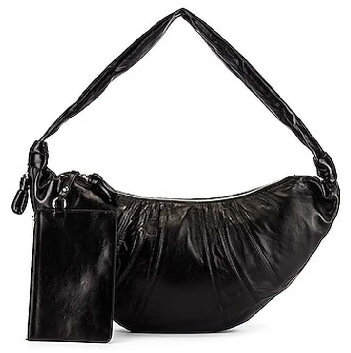 Lemaire Large Croissant Bag in Black