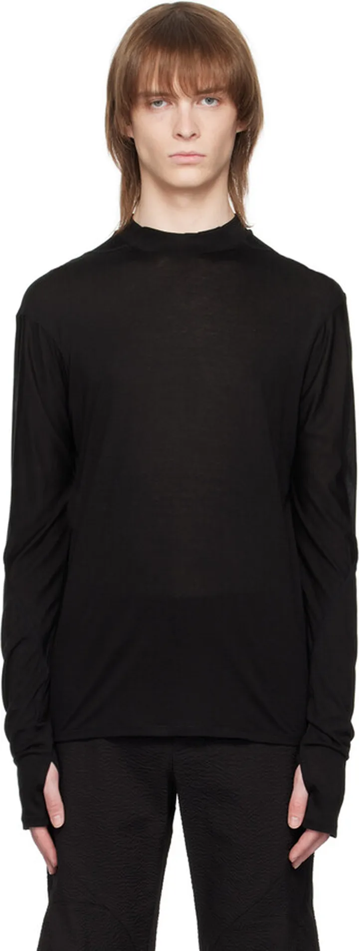 Post Archive Faction (PAF) Black Paneled Long Sleeve T-Shirt