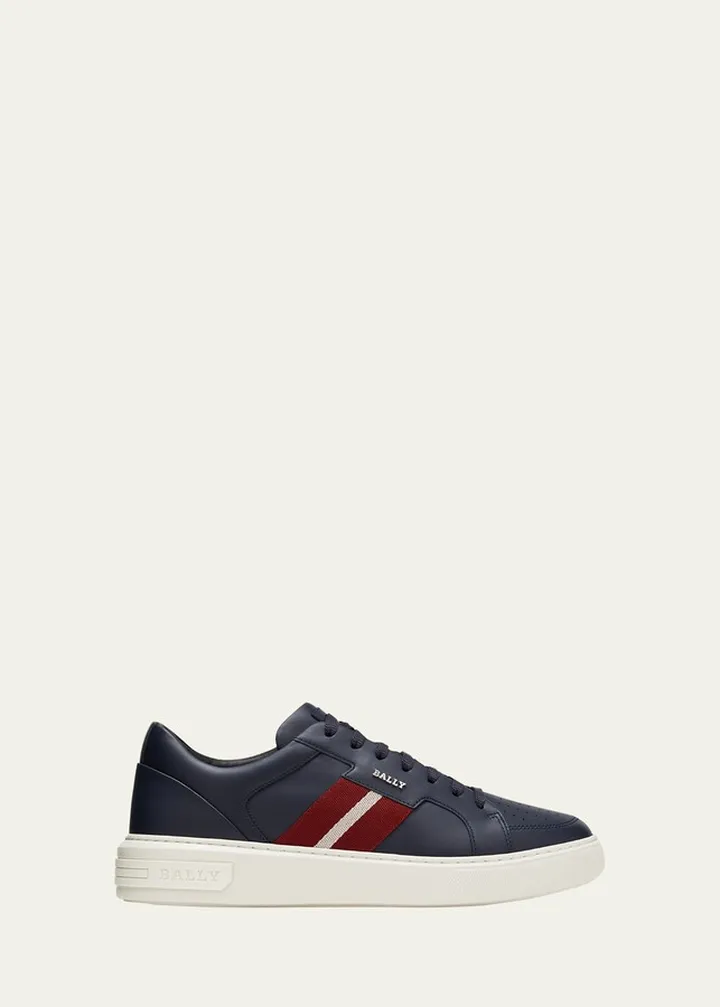 Men's Moony Low-Top Leather Sneakers