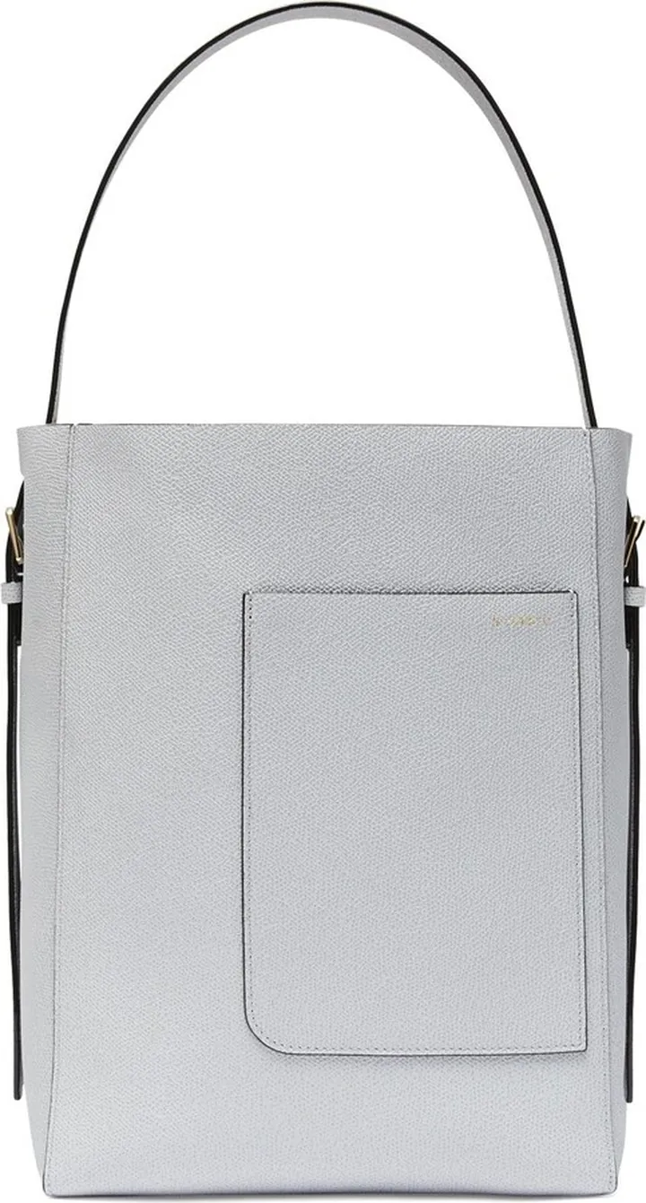 Medium Bucket grain leather tote bag