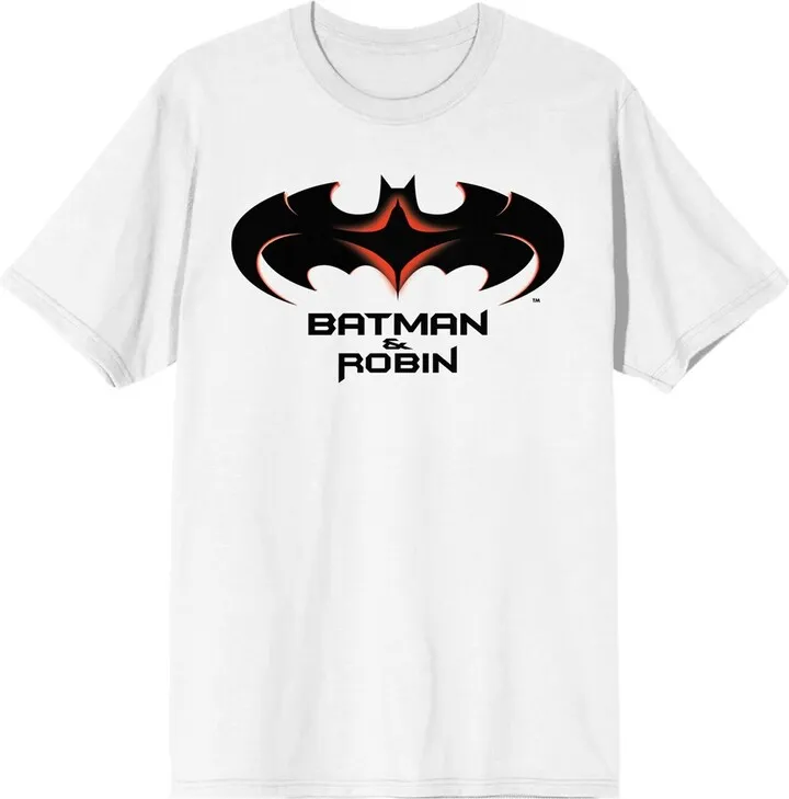 Batman & Robin 1997 Logo Men’s White T-shirt-Small