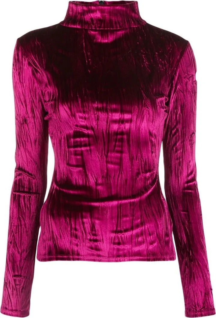 Long-Sleeve Velvet Top