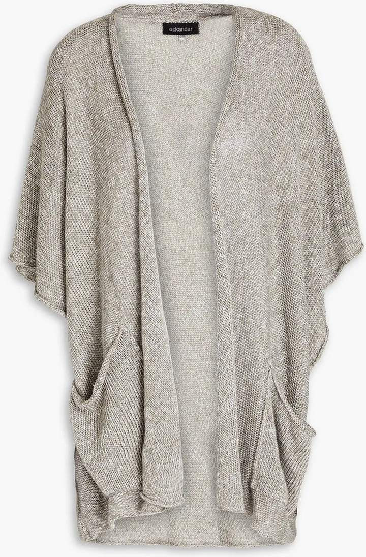 Marled linen cardigan