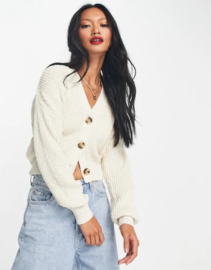 Madewell v neck cardigan in cream