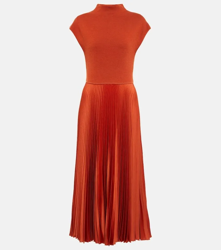 Pleated midi dress