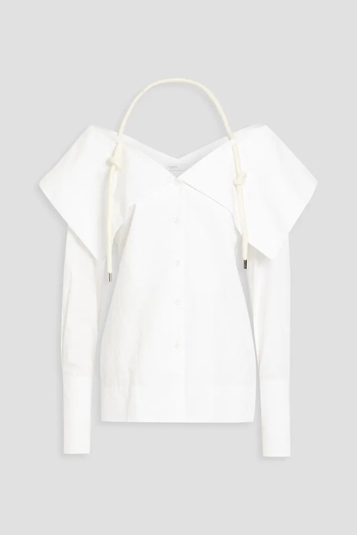 Layered cotton-poplin shirt
